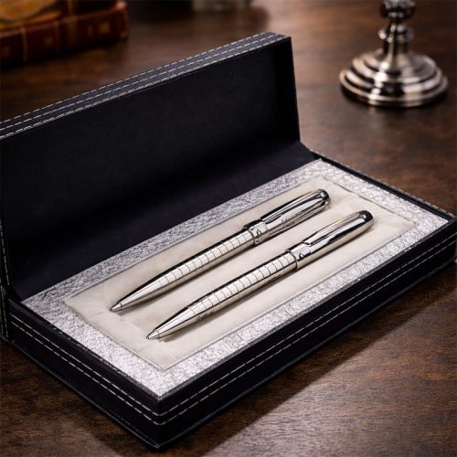 Lüks Kutulu Çift Metal Kalem