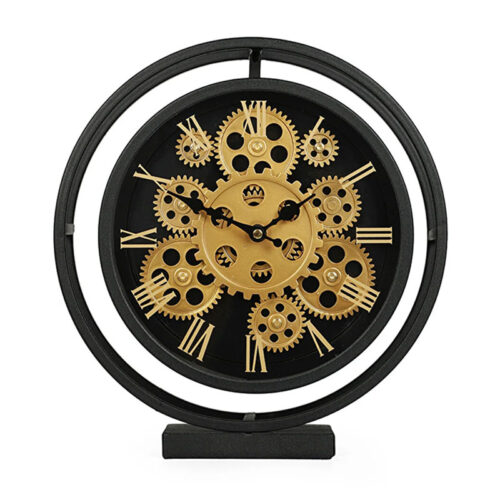 carkli-Siyah-Metal-Dekoratif-Masa-Saati3