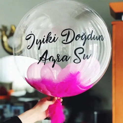 Kişiye Özel Tüylü Balon