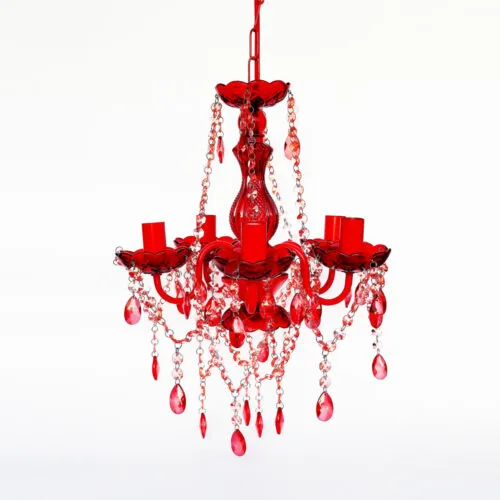 Chandelier with Red Stone