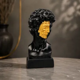 Statue of David Black Figurine