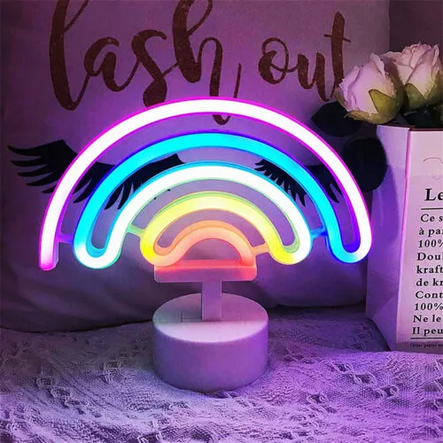 Gökkuşağı Neon Gece Lambası