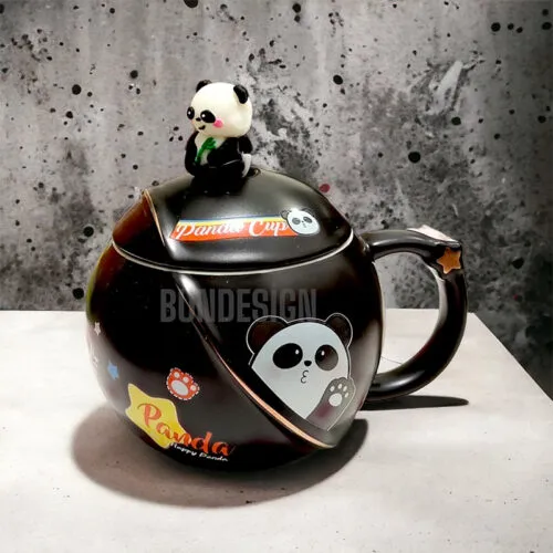 Kapaklı Panda Kupa