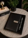 Kisiye-Ozel-Kutulu-Deri-Ajanda-Defter- Kalem-Hediye-Seti-siyah